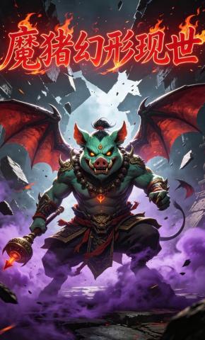 短剧《魔猪幻形现世》海报