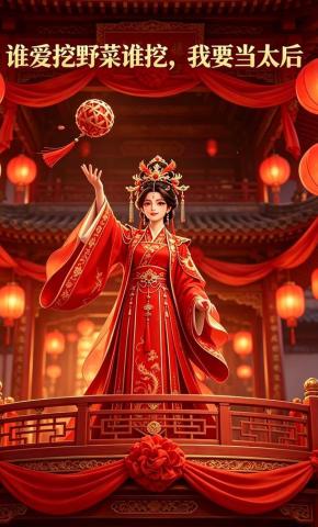 短剧《谁爱挖野菜谁挖，我要当太后》海报