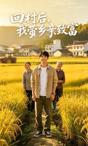 短剧《回村后，我带乡亲致富》海报