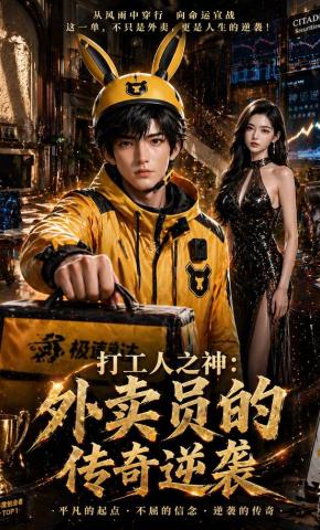 短剧《打工人之神：外卖员的传奇逆袭》海报