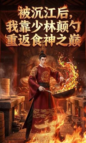 短剧《被沉江后，我靠少林颠勺重返食神之巅》海报