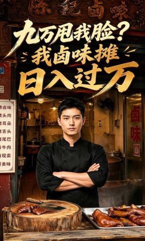 短剧《九万甩我脸？我卤味摊日入过万》海报