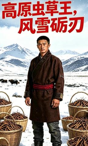 短剧《高原虫草王，风雪砺刃》海报