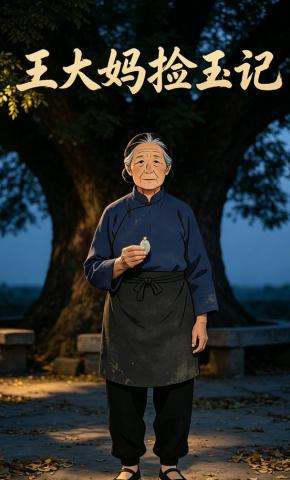 短剧《王大妈捡玉记》海报