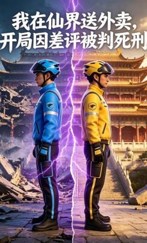 短剧《我在仙界送外卖，开局因差评被判死刑》海报