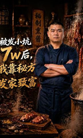 短剧《被发小坑7w后，我靠秘方发家致富》海报