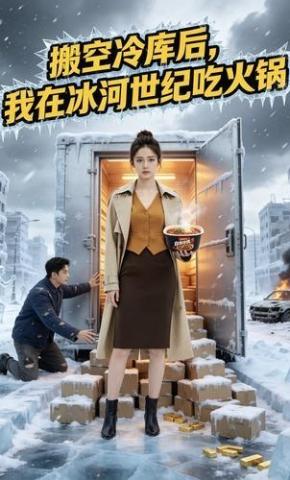 短剧《搬空冷库后，我在冰河世纪吃火锅》海报
