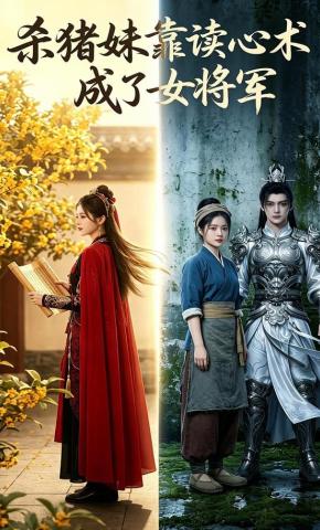 短剧《杀猪妹靠读心术成了女将军》海报