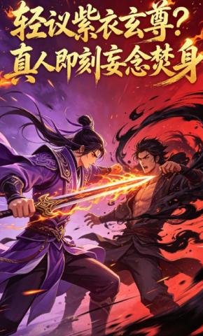 短剧《轻议紫衣玄尊？真人即刻妄念焚身》海报