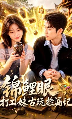 短剧《锦鲤眼，打工妹古玩捡漏记》海报