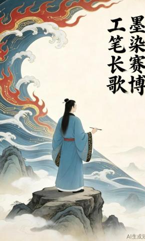 短剧《墨染赛博工笔长歌》海报