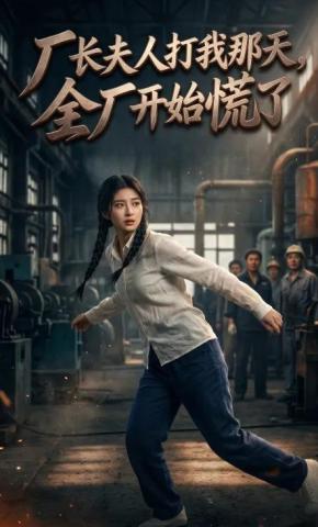 短剧《厂长夫人打我那天，全厂开始慌了》海报