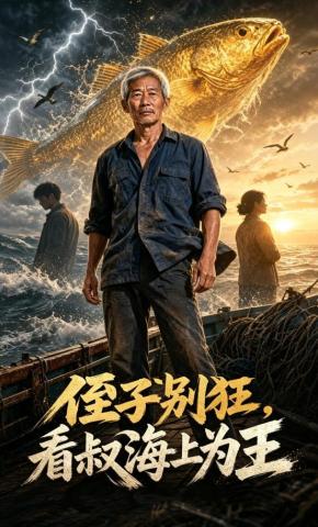 短剧《侄子别狂，看叔海上为王》海报