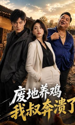 短剧《废地养鸡，我叔奔溃了》海报