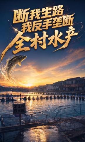 短剧《断我生路，我反手垄断全村水产》海报