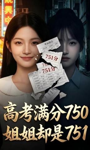 短剧《高考满分750，姐姐却是751》海报