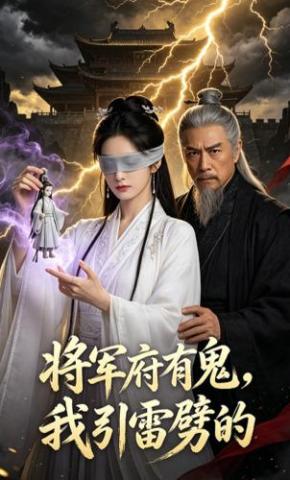 短剧《将军府有鬼，我引雷劈的》海报