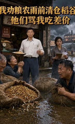 短剧《我劝粮农雨前清仓稻谷，他们骂我吃差价》海报
