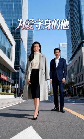 短剧《为爱守身的他》海报