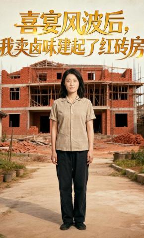 短剧《喜宴风波后，我卖卤味建起了红砖房》海报