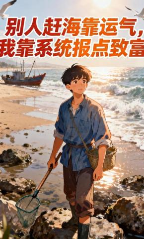 短剧《别人赶海靠运气，我靠系统报点致富》海报