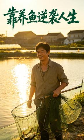 短剧《靠养鱼逆袭人生》海报