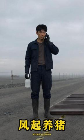 短剧《风起养猪》海报