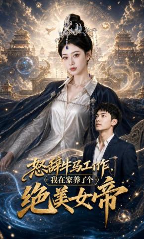 短剧《怒辞牛马工作，我在家养了个绝美女帝》海报