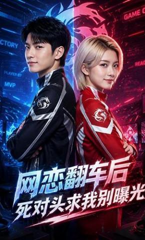 短剧《网恋翻车后，死对头求我别曝光》海报