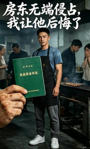 短剧《房东无端侵占，我让他后悔了》海报