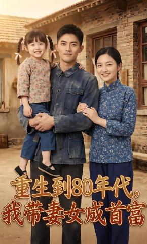 短剧《重生到80年代，我带妻女成首富》海报