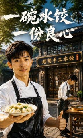 短剧《一碗水饺一份良心》海报