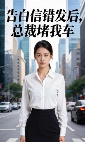 短剧《告白信错发后，总裁堵我车》海报