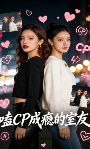 短剧《磕CP成瘾的室友》海报