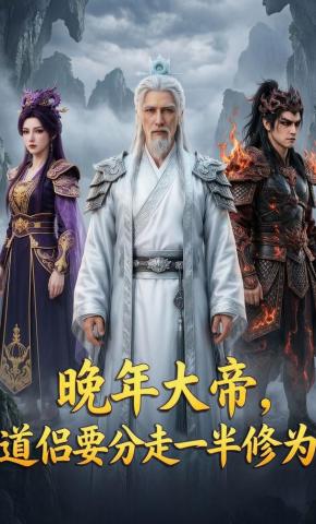 短剧《晚年大帝，道侣要分走一半修为》海报