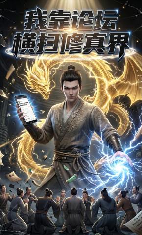 短剧《我靠论坛横扫修真界》海报