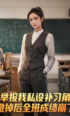 短剧《举报我私设补习角，撤掉后全班成绩崩了》海报