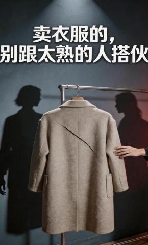短剧《卖衣服的，别跟太熟的人搭伙》海报