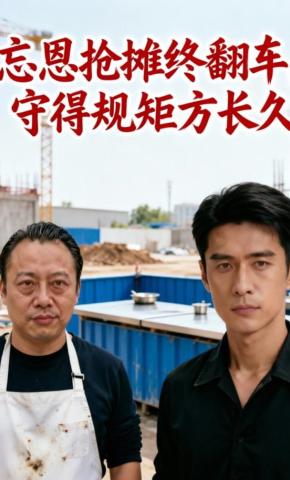 短剧《忘恩抢摊终翻车，守得规矩方长久》海报
