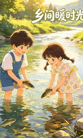 短剧《乡间暖时光》海报