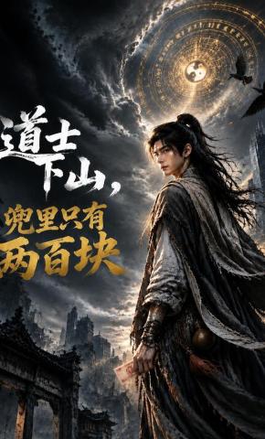 短剧《道士下山，兜里只有两百块》海报
