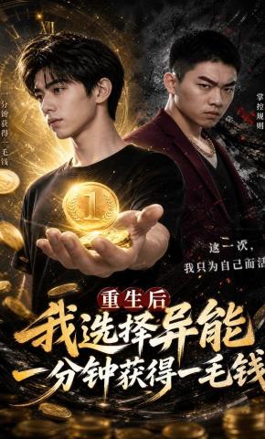 短剧《重生后我选择异能一分钟获得一毛钱》海报