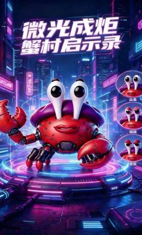 短剧《微光成炬蟹村启示录》海报