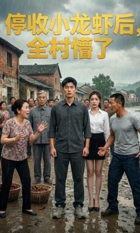短剧《停收小龙虾后，全村懵了》海报