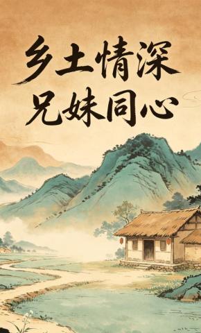 短剧《乡土情深兄妹同心》海报