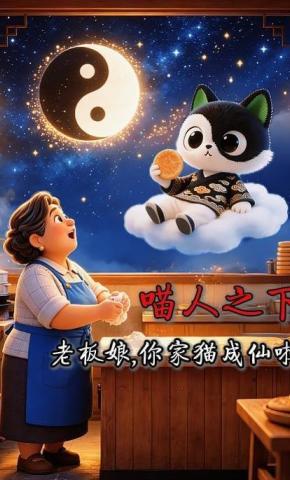 短剧《喵人之下：老板娘，你家猫成仙啦》海报