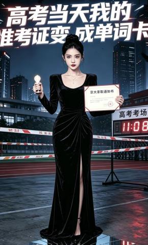 短剧《高考当天我的准考证变成单词卡》海报