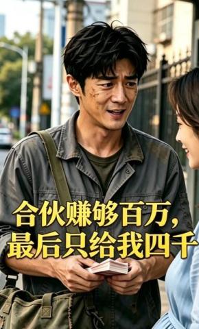 短剧《合伙赚够百万，最后只给我四千》海报