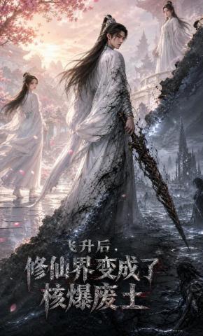 短剧《飞升后，修仙界变成了核爆废土》海报