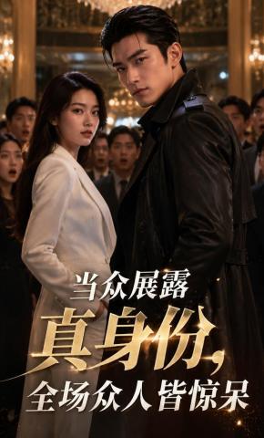 短剧《当众展露真身份，全场众人皆惊呆》海报